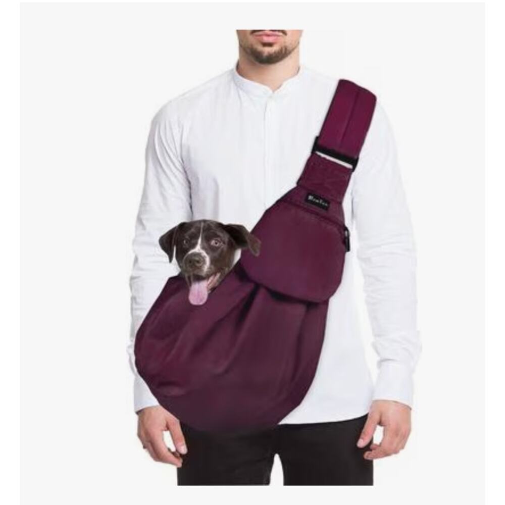 SlowTon Dog Cat Sling Padded Adjustable Papoose Small Pet Carrier Hands Free